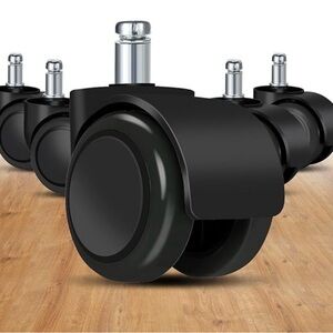 Black Office Chair Caster Wheels pre-owned